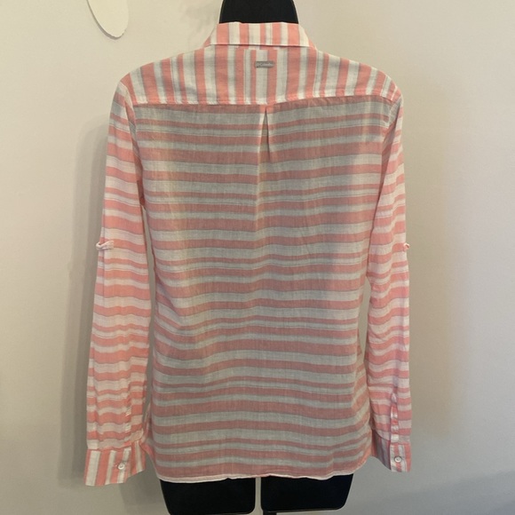 Columbia Early Tide Button Shirt Womens Pink Long Sleeve Striped Outdoor XS - Picture 4 of 6